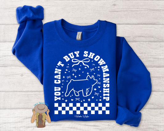 You Can't Buy Showmanship - Pig - Crewneck - Royal Blue