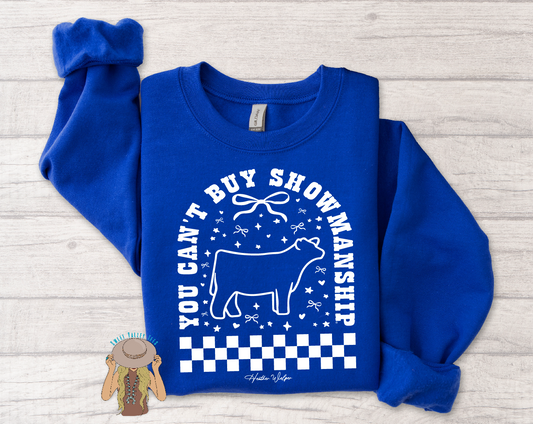 You Can't Buy Showmanship - Steer - Crewneck - Royal Blue