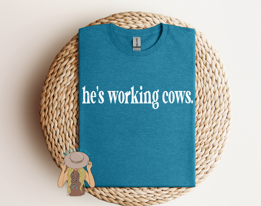He's Fitting Tee - Heather Galapagos Blue