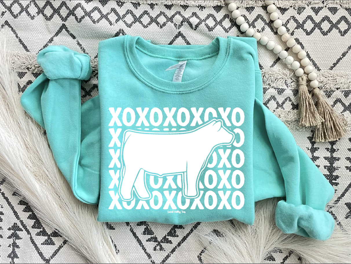 XOXO Crewneck - Cool Mint