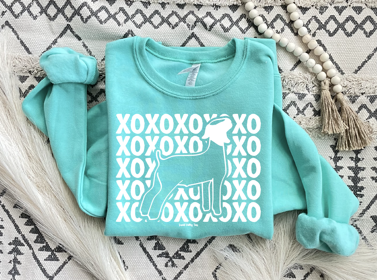 XOXO Crewneck - Cool Mint