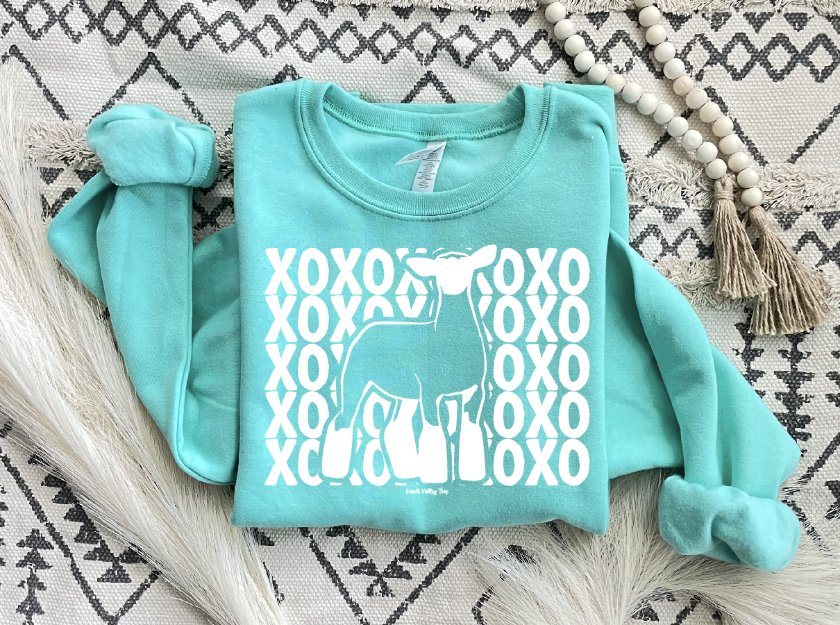 XOXO Crewneck - Cool Mint