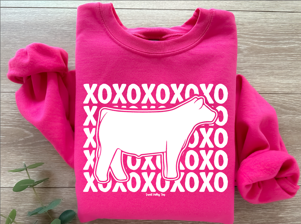 XOXO Crewneck - Barbie Pink