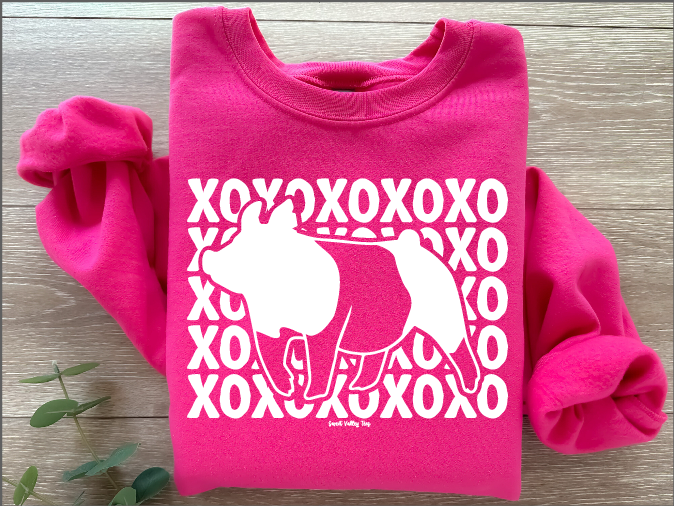 XOXO Crewneck - Barbie Pink