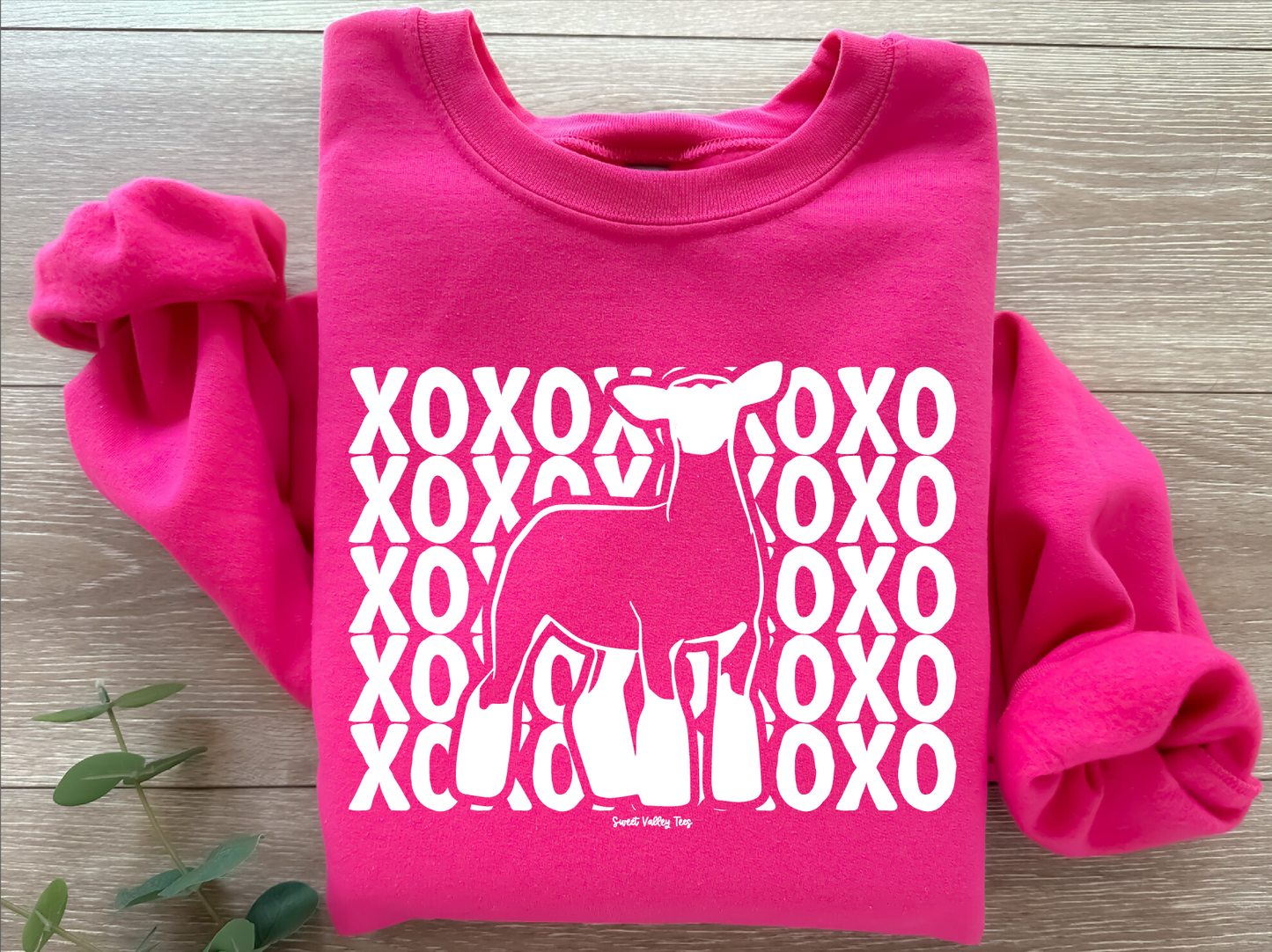 XOXO Crewneck - Barbie Pink