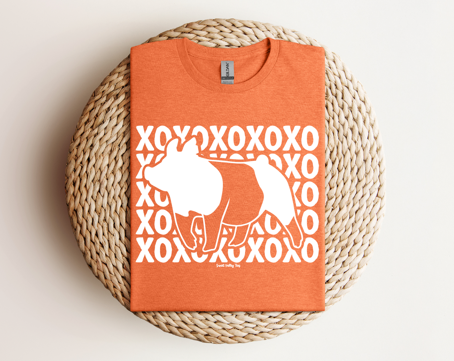 XOXO Tee - Heather Orange