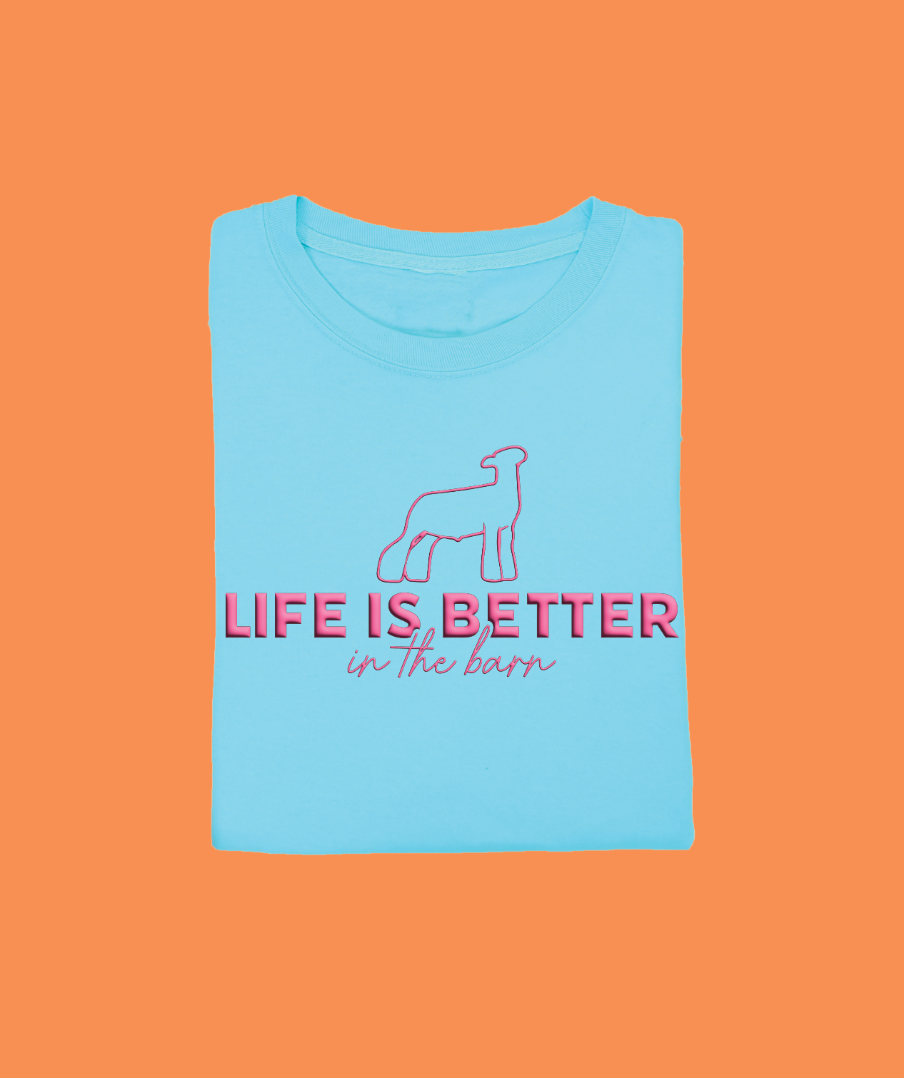 Life is Better in the Barn Tee - Scuba - Pink Puff