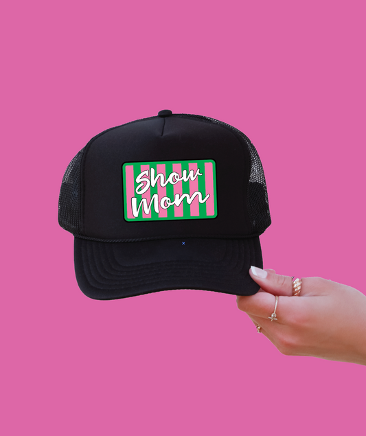 Show Mom Trucker Hat - Pink/Green