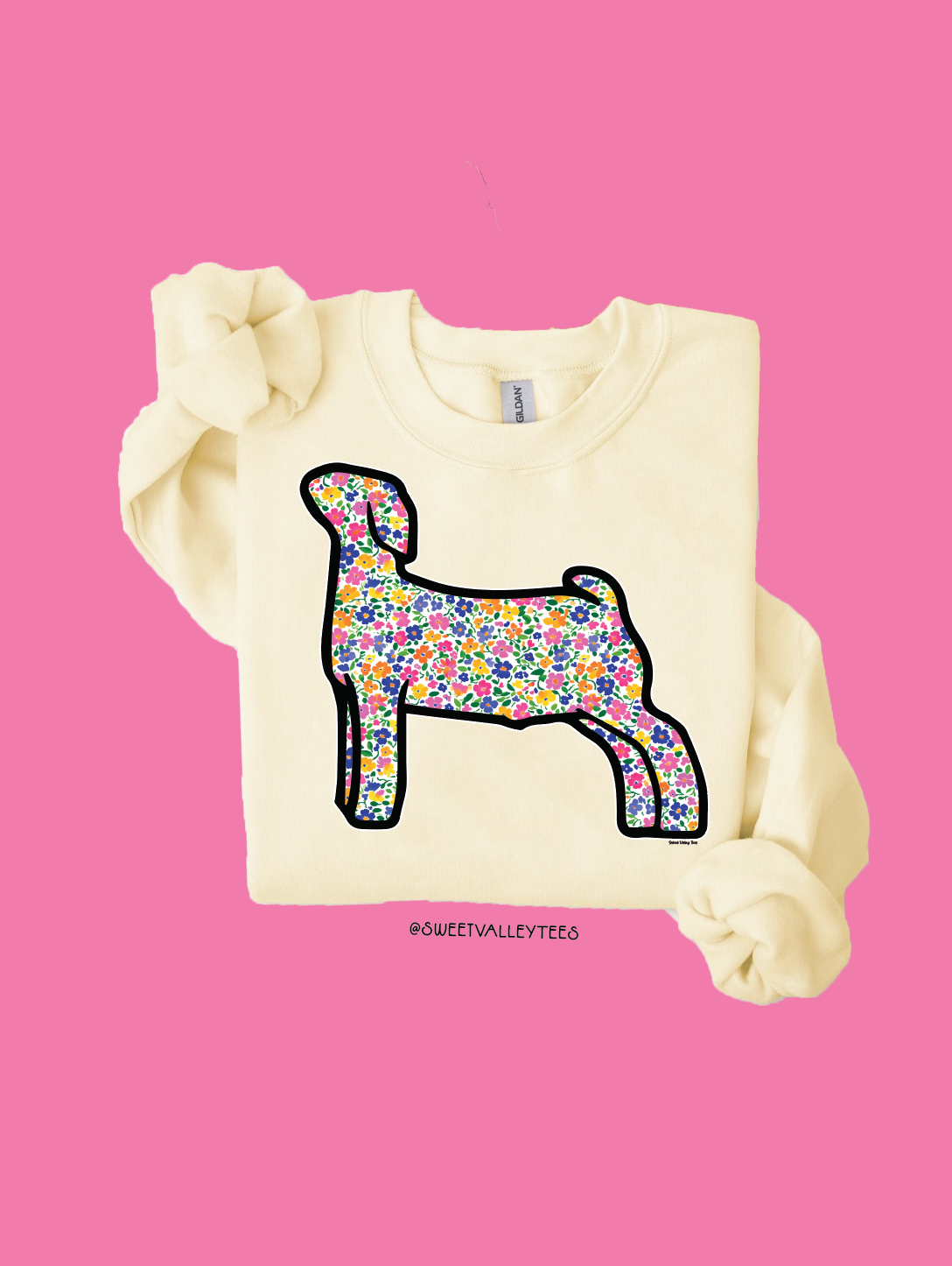 Summer Floral - Crewneck - Butter Yellow