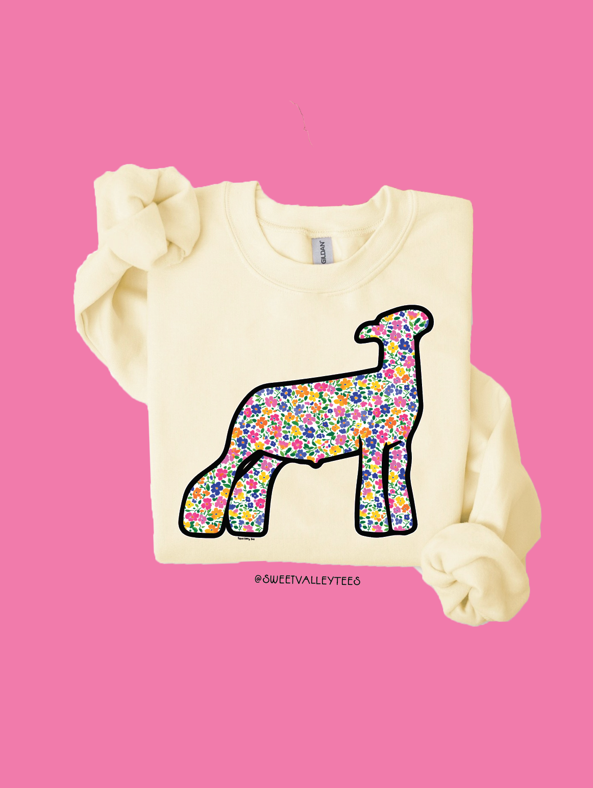 Summer Floral - Crewneck - Butter Yellow