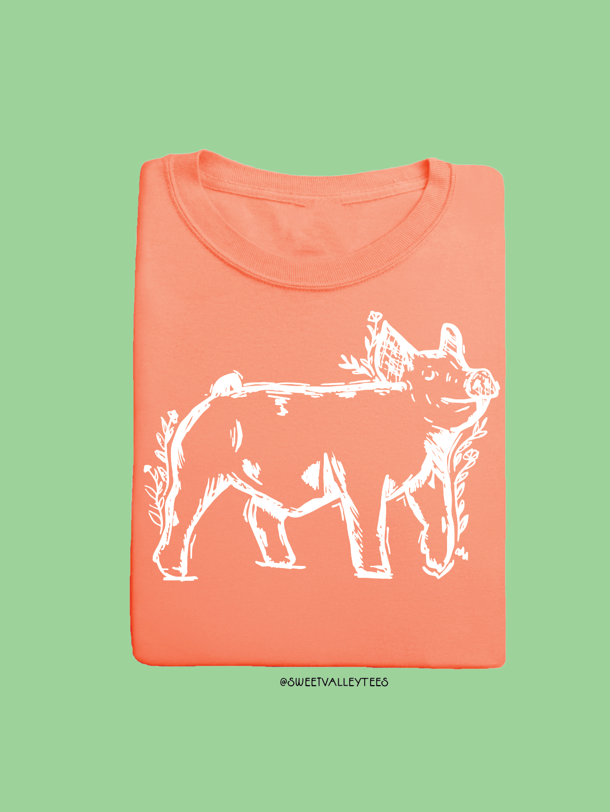 Sketch Tee - Neon Cantaloupe
