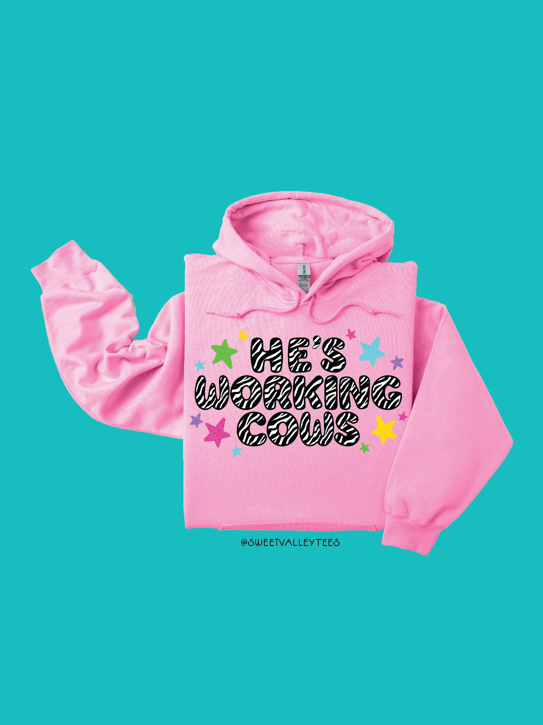Zebra He's Fitting - Hoodie - Bubble Gum Pink
