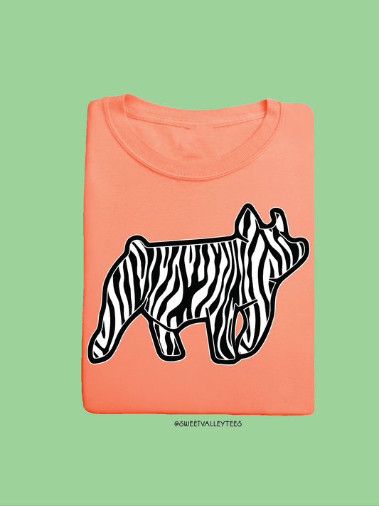 Zebra - Neon Cantaloupe