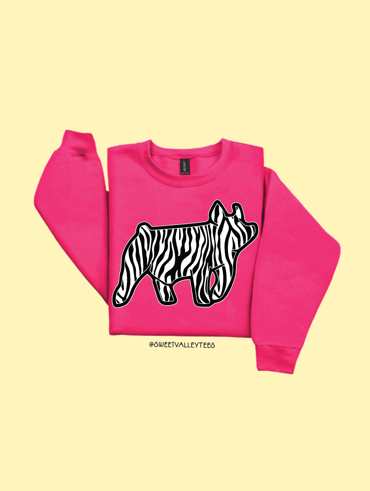 Zebra - Crewneck - Barbie Pink