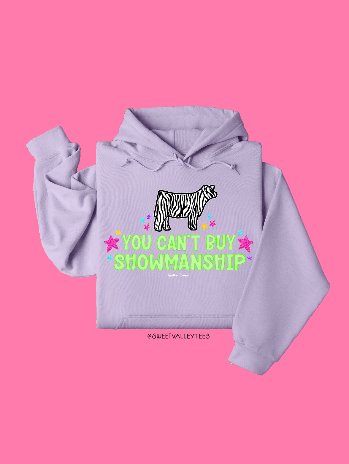 You Can't Buy Showmanship - Zebra Print - Orchid Hoodie