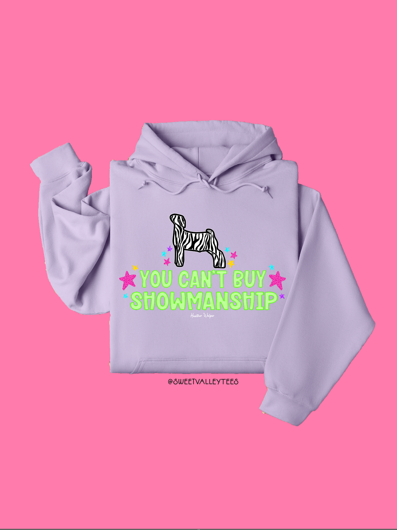You Can't Buy Showmanship - Zebra Print - Orchid Hoodie