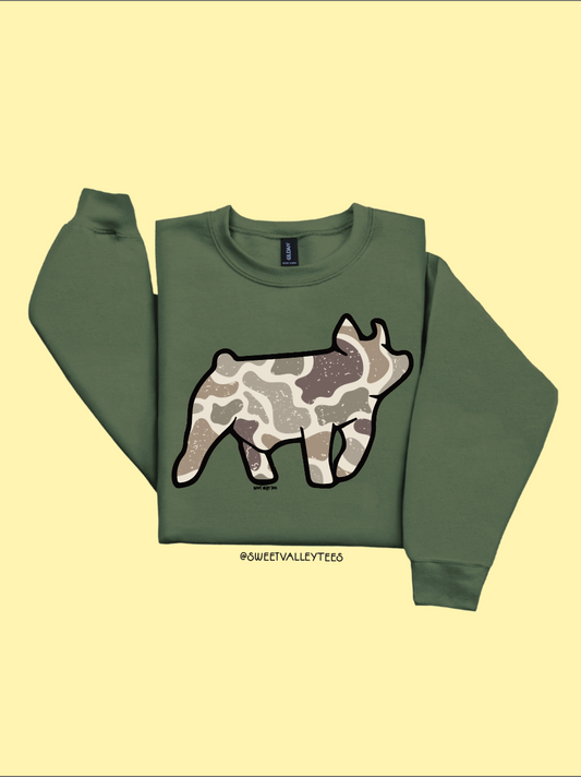 Camo - Crewneck - Olive
