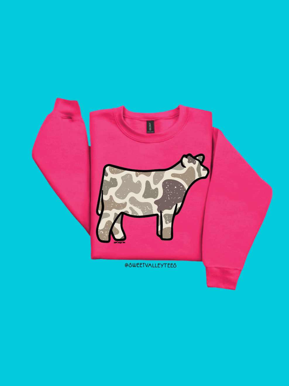 Camo - Crewneck - Barbie Pink