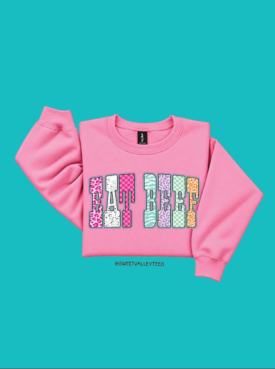 Eat Beef - Crewneck - Bubble Gum Pink