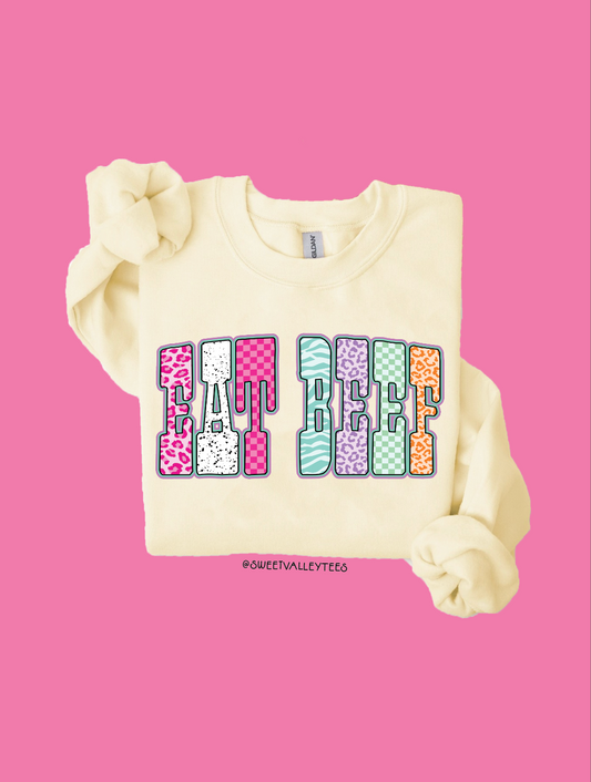 Eat Beef - Crewneck - Butter Yellow