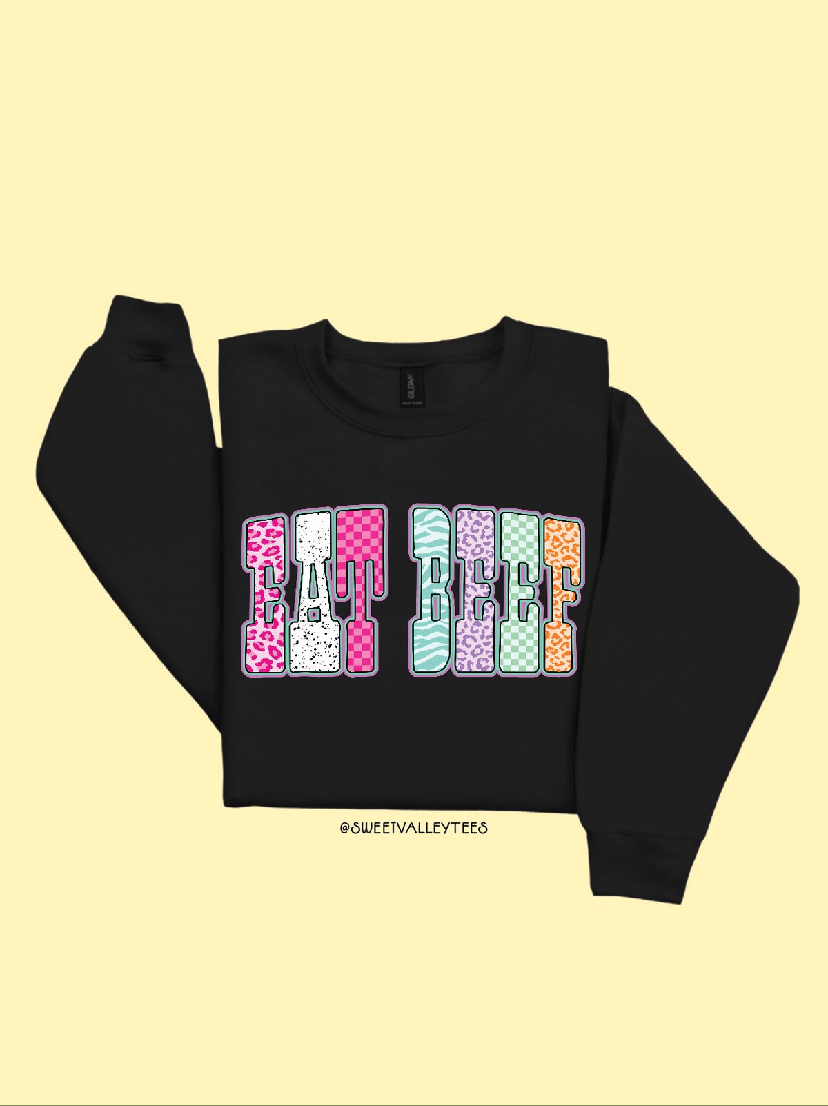 Eat Beef - Crewneck - Black