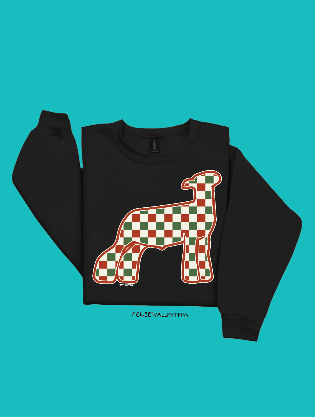 Christmas Checker - Crewneck - Black