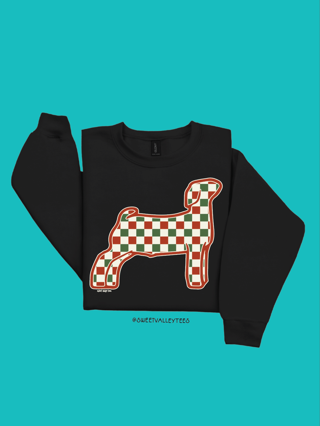 Christmas Checker - Crewneck - Black