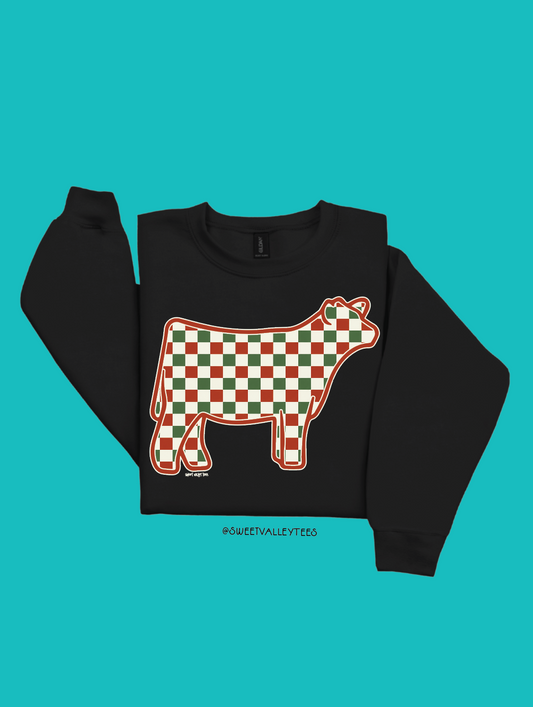 Christmas Checker - Crewneck - Black