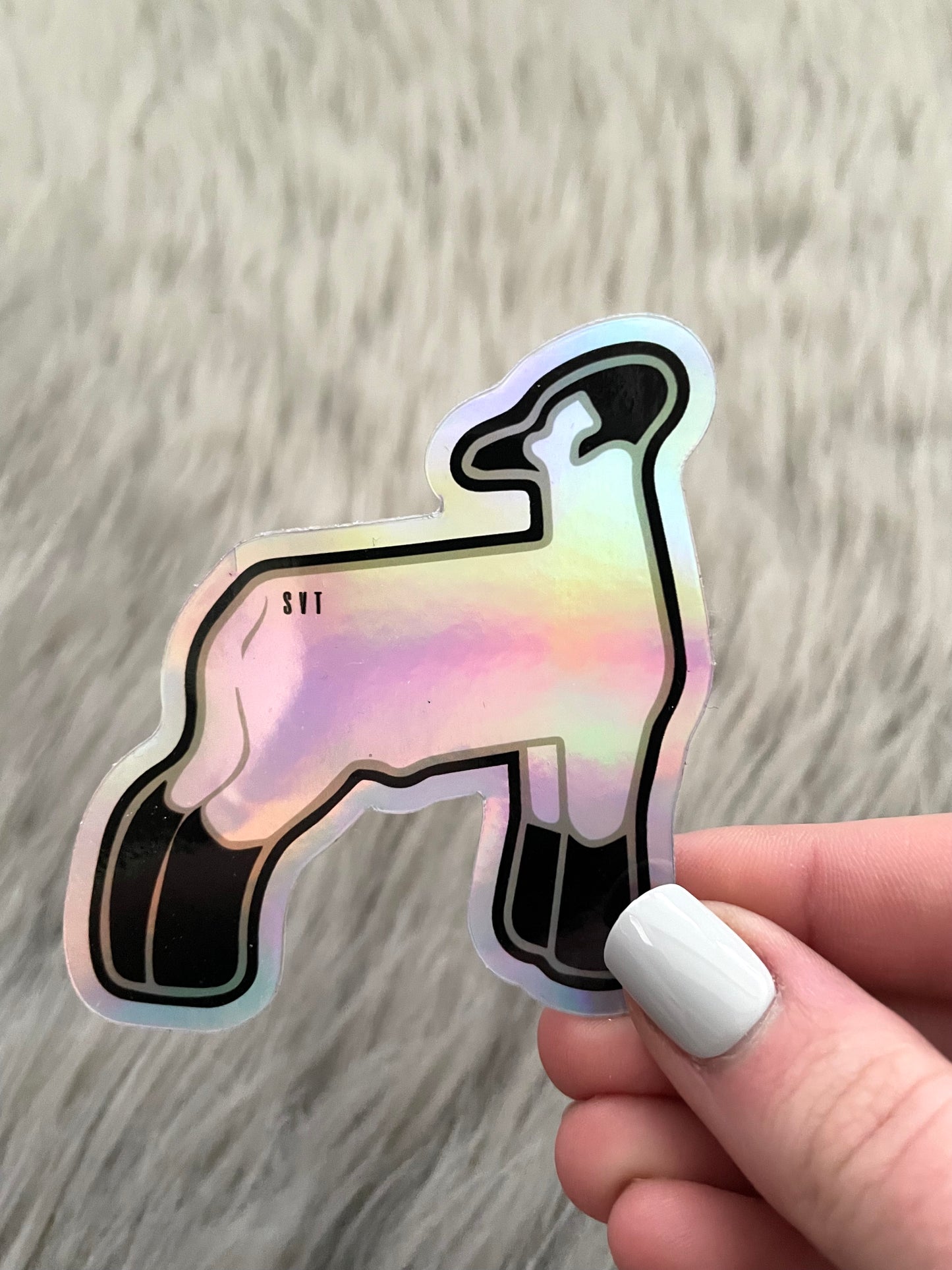 Holographic Lamb Sticker