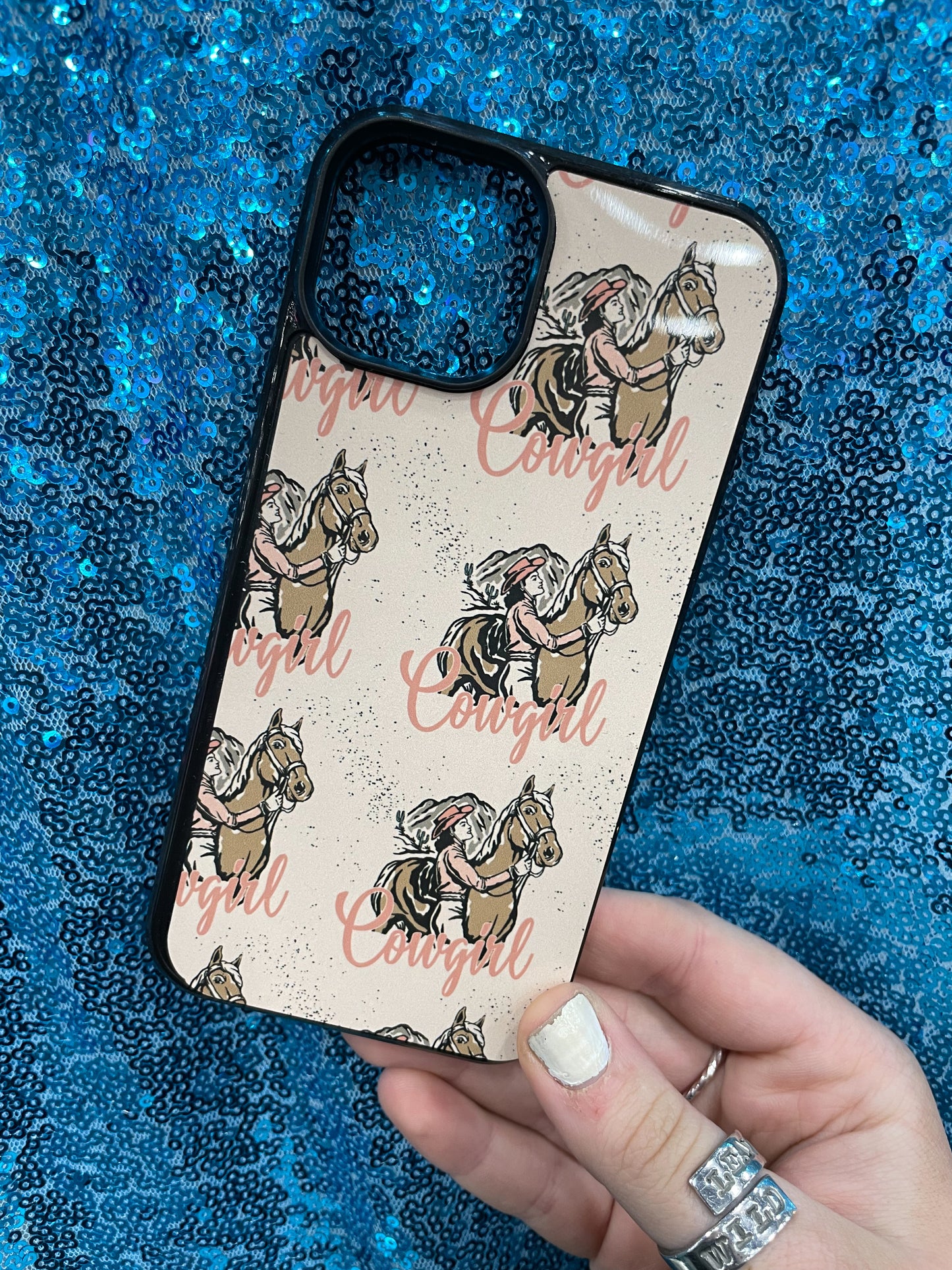 Cowgirl with Horse Phone Case