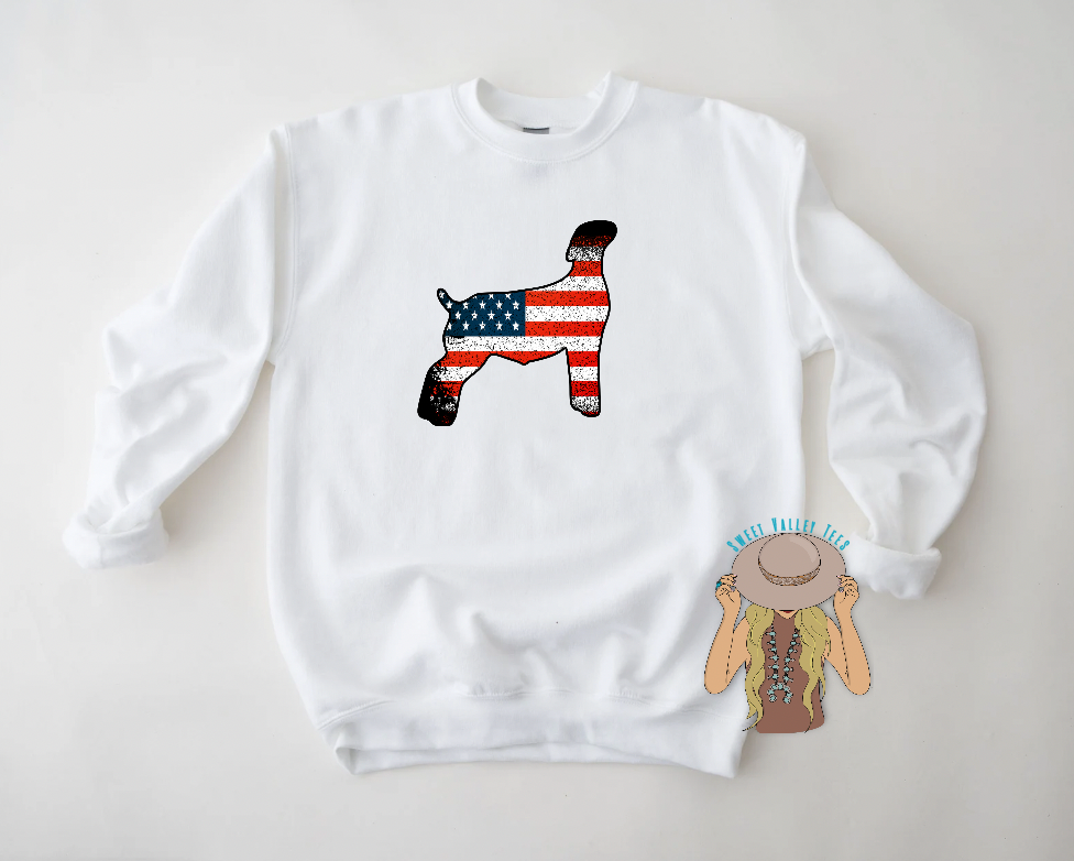 American Show Goat Crewneck Sweatshirt
