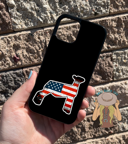 American Flag Lamb Phone Case