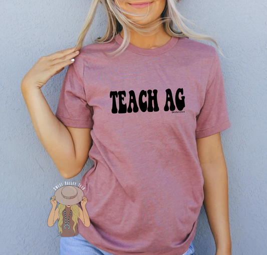 Teach Ag Tee - Mauve