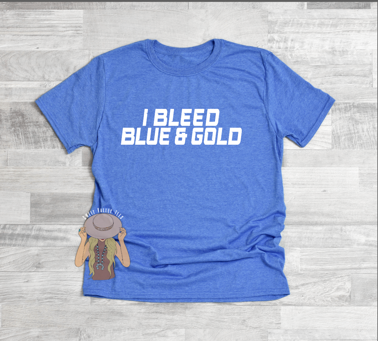 I Bleed Blue and Gold Tee