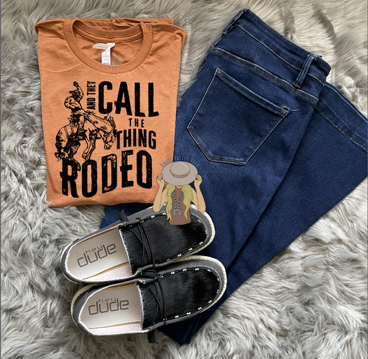 And They Call the Thing Rodeo Tee - Heather Autumn