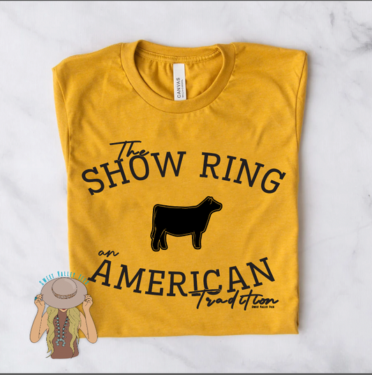 The Show Ring An American Tradition Show Heifer Tee - Heather Mustard