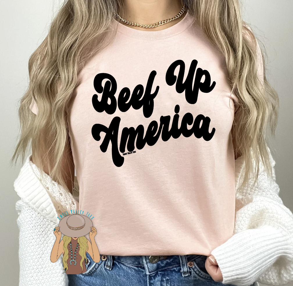 Beef Up America - Blush Pink Tee