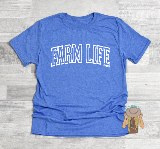 Farm Life Tee - Heather Royal