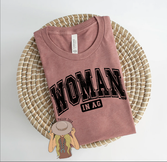 Woman in Ag Tee - Mauve