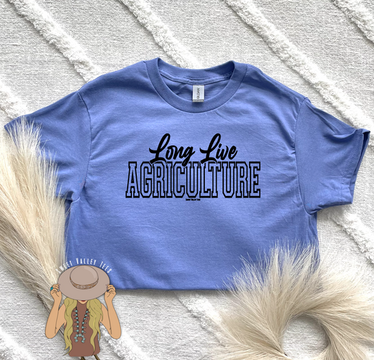 Long Live Agriculture Tee - Periwinkle