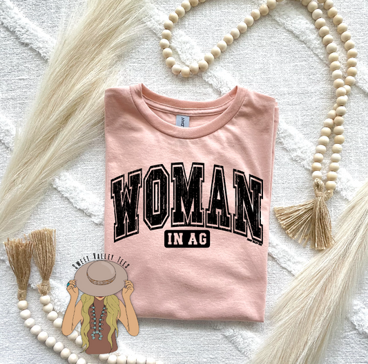 Woman in Ag Tee - Blush Pink