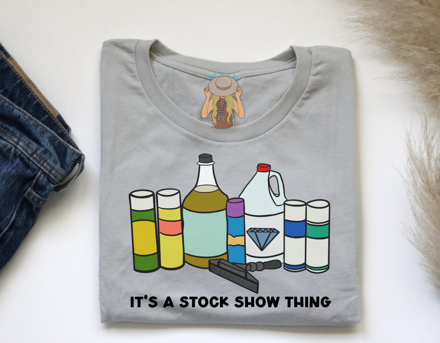 It's A Stock Show Thing Show Product Tee - Silver